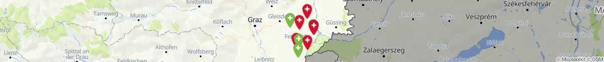 Map view for Pharmacies emergency services nearby Fürstenfeld (Hartberg-Fürstenfeld, Steiermark)